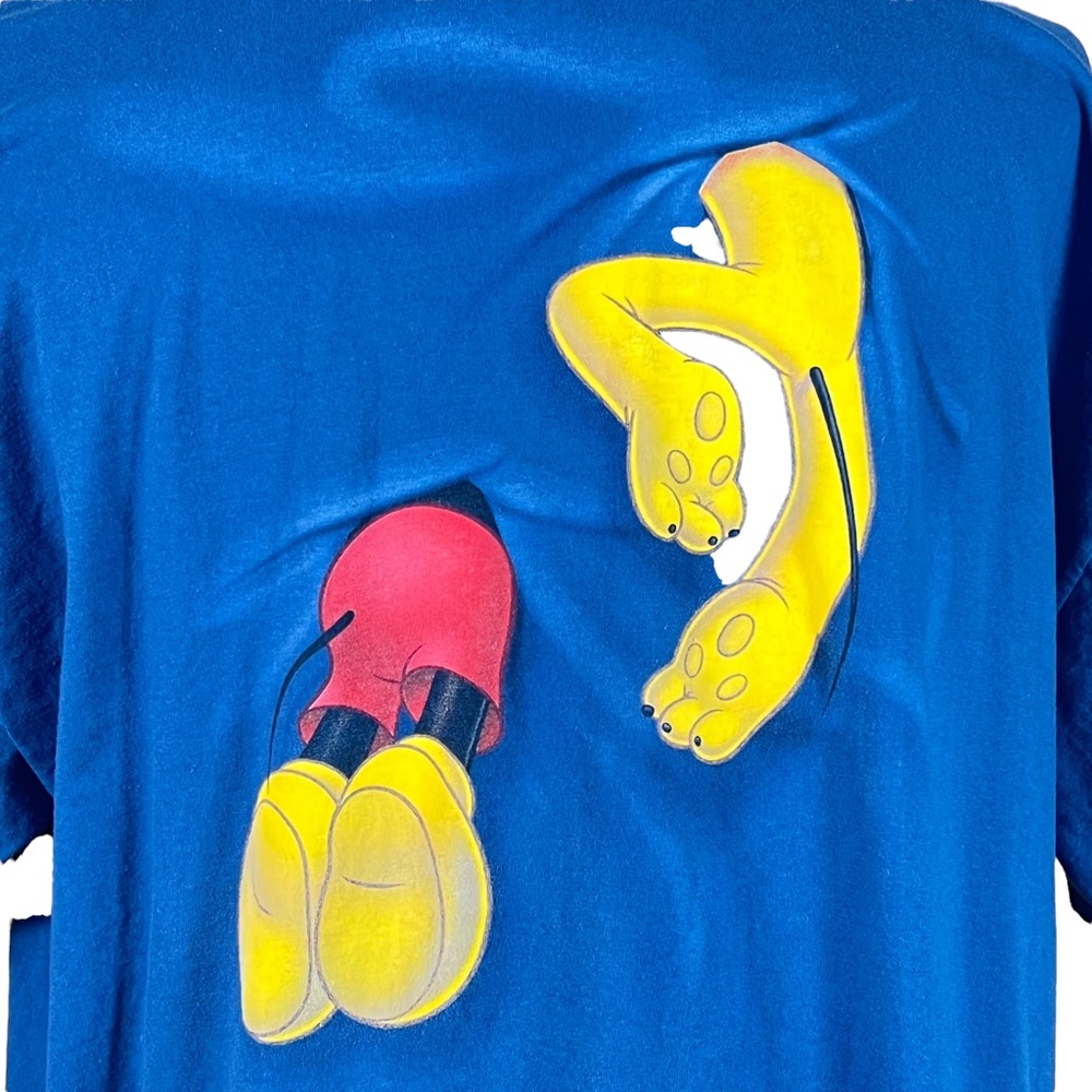 Walt Disney World Mens Mickey Mouse & Pluto 2XL T-Shirt Graphics on Both Sides - Picture 5 of 9